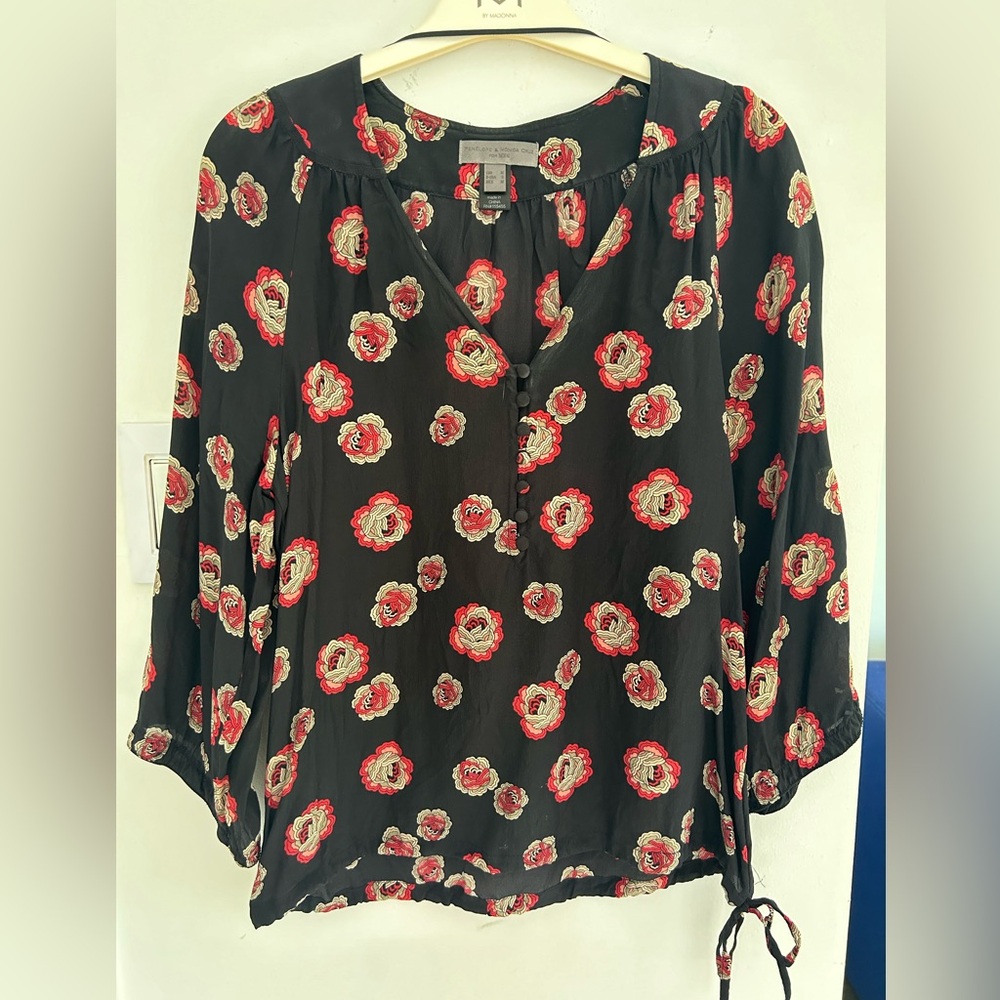 Mango silk blouse